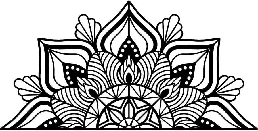 Kovová nástěnná dekorace 118x59 cm Mandala – Wallity