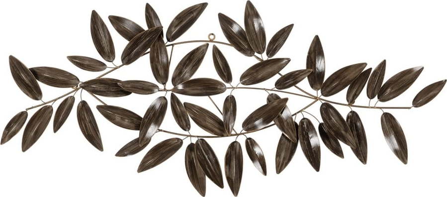 Kovová nástěnná dekorace 121x52 cm Leaves – Ixia