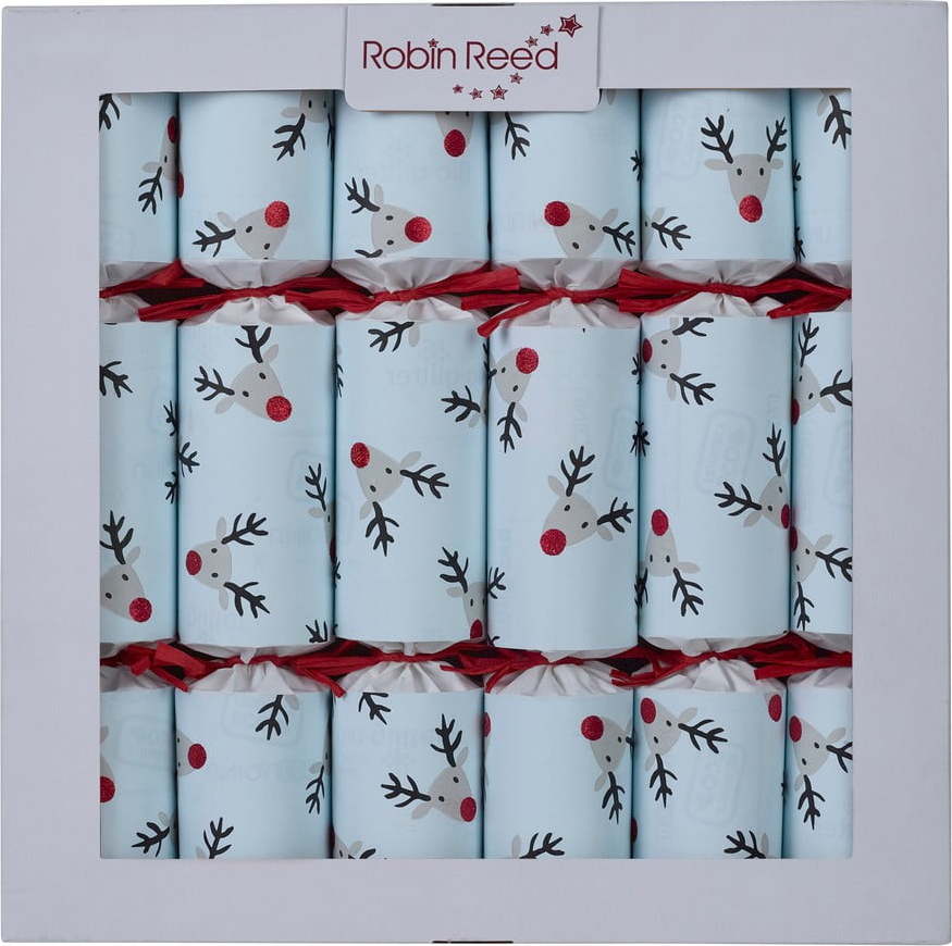 Vánoční crackery v sadě 6 ks Reindeer - Robin Reed