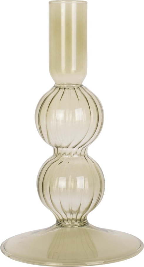 Zelený skleněný svícen PT LIVING Swirl Bubbles