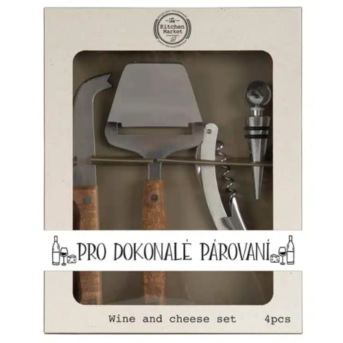 Bohemia Gifts Dárková sada na krájení sýra - Dokonalé párování Bohemia Gifts