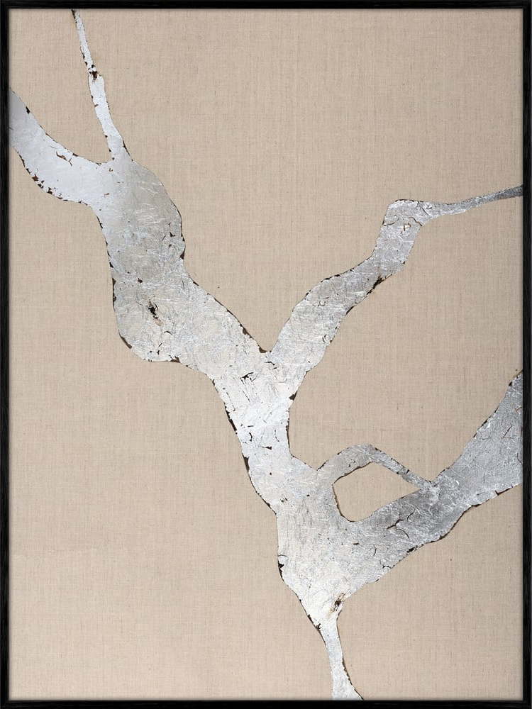 Ručně malovaný obraz 90x120 cm Wild Horizon Silver – Malerifabrikken
