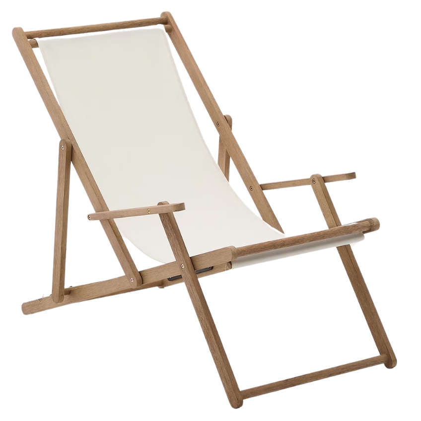 Bílé zahradní skládací lehátko Kave Home Vilara