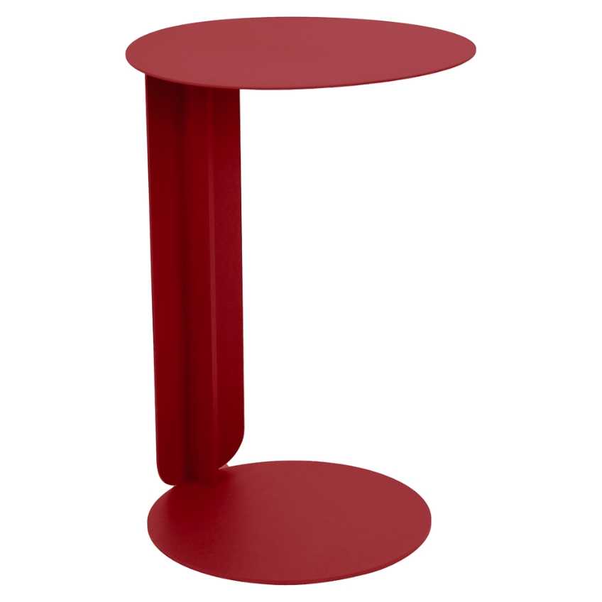 Červený kovový zahradní odkládací stolek Fermob Bebop 40 cm