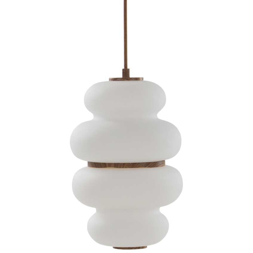 Jotex Opálově bílé skleněné závěsné LED světlo NAJAC 20 cm