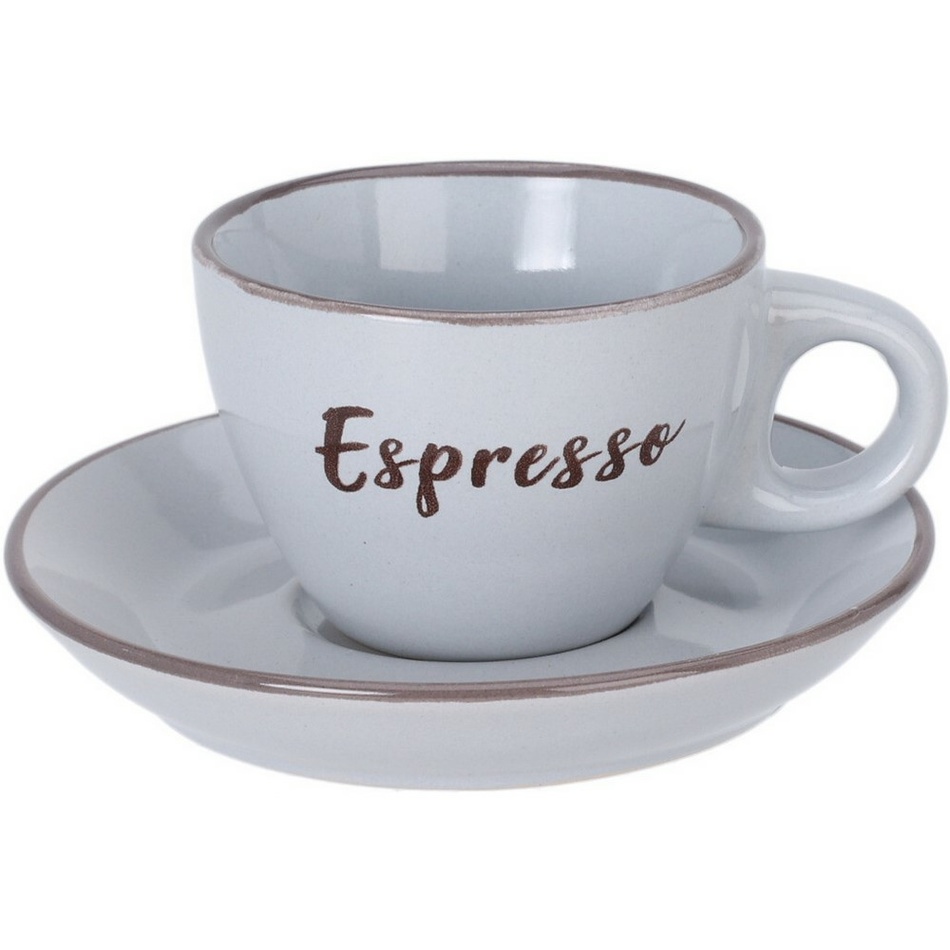 Kameninový šálek s podšálkem Espresso