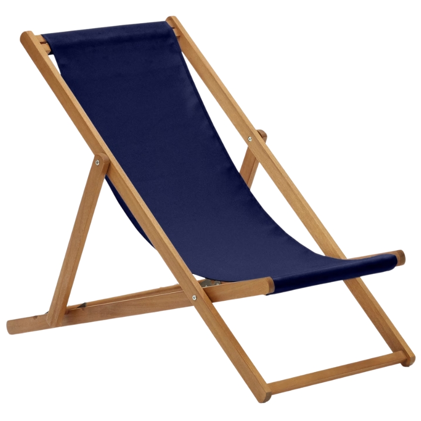 Modré zahradní skládací lehátko Kave Home Adredna