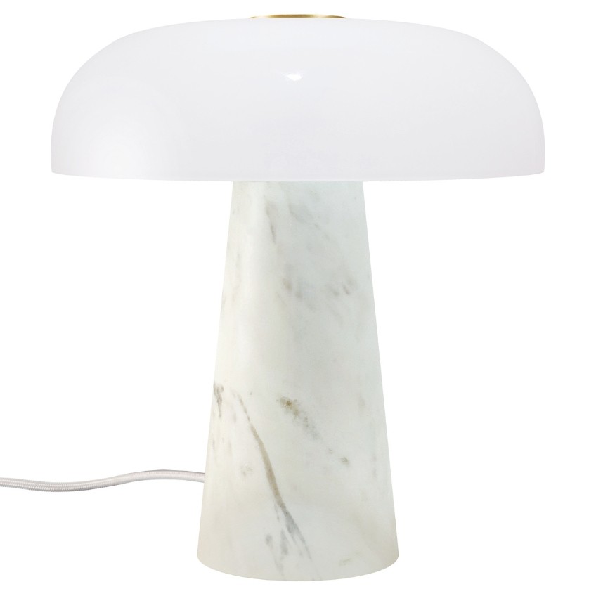 Nordlux Bílá mramorová stolní lampa Glossy Mini