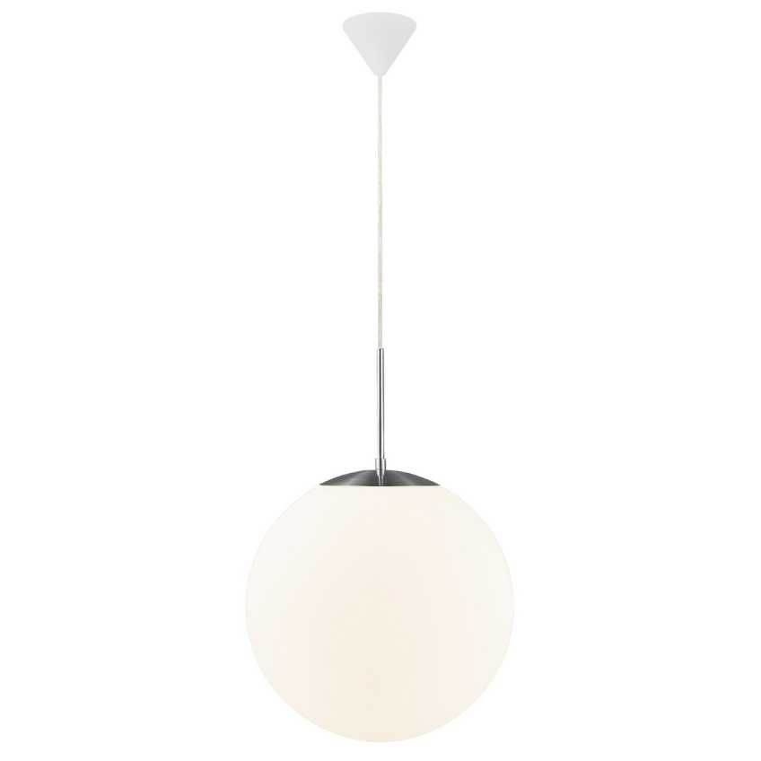 Nordlux Opálově bílé skleněné závěsné světlo Cafe 30 cm