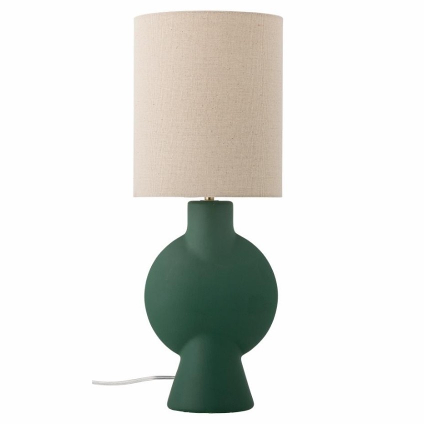 Zelená kameninová stolní lampa Bloomingville Sergio
