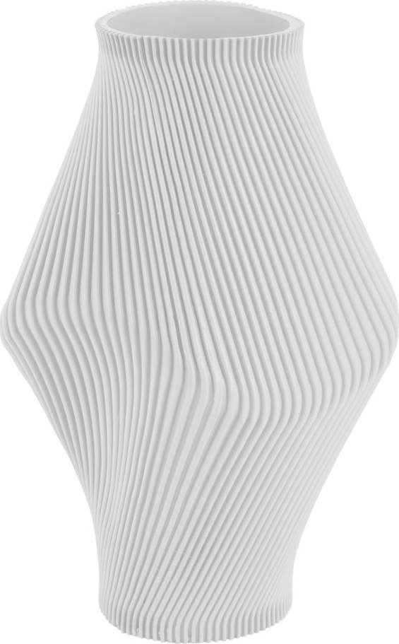 Bílá váza z polyresinu (výška 30 cm) Twisted Rib – PT LIVING