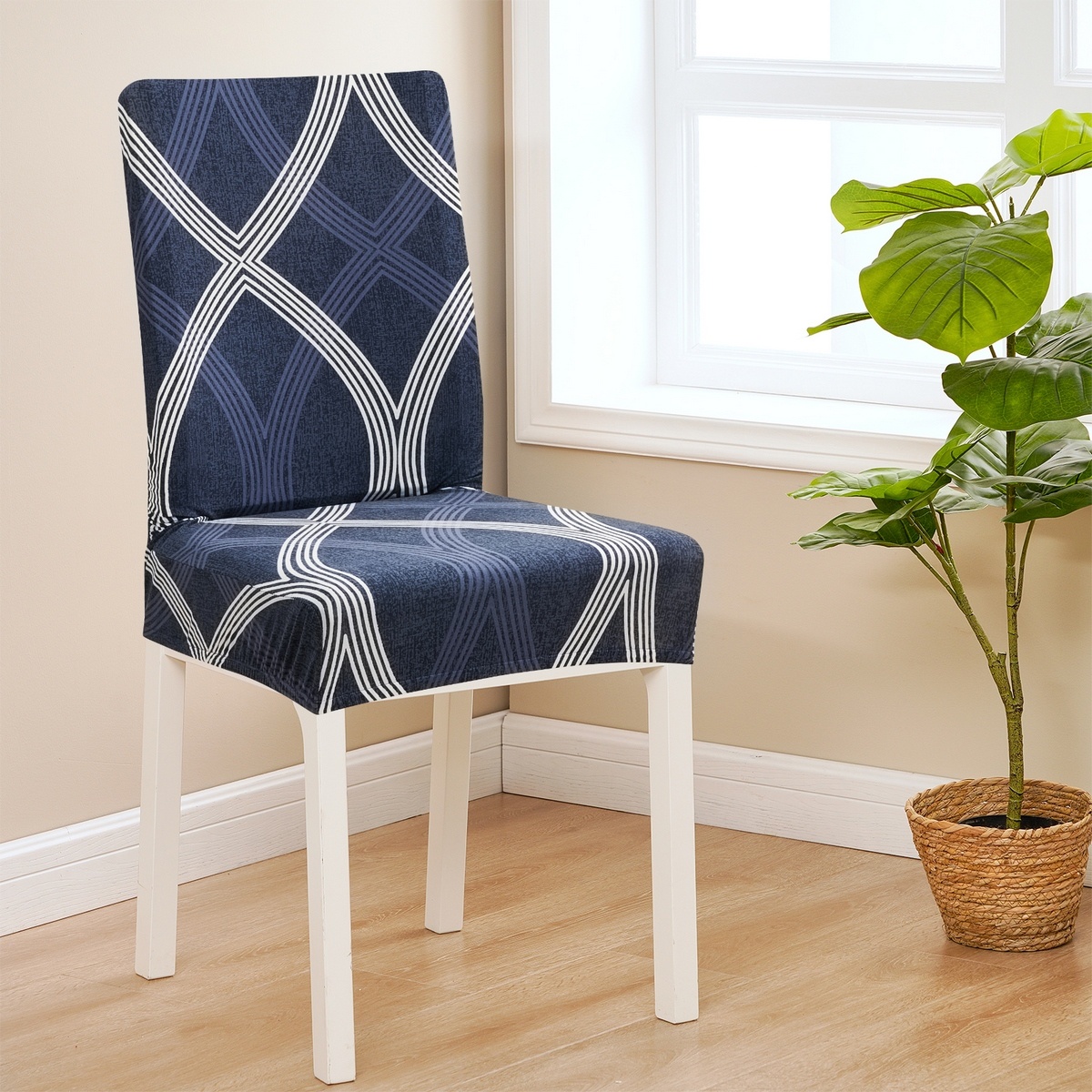 4Home Napínací potah na židli Elegant modrá