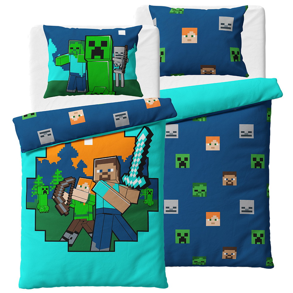 Dětské povlečení Minecraft Alex a Steve