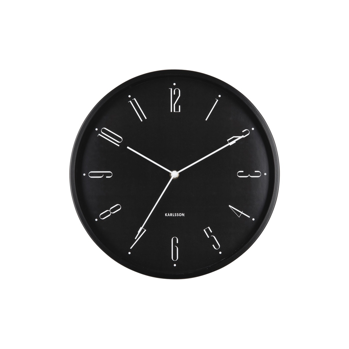 Karlsson 5988BK designové nástěnné hodiny černá