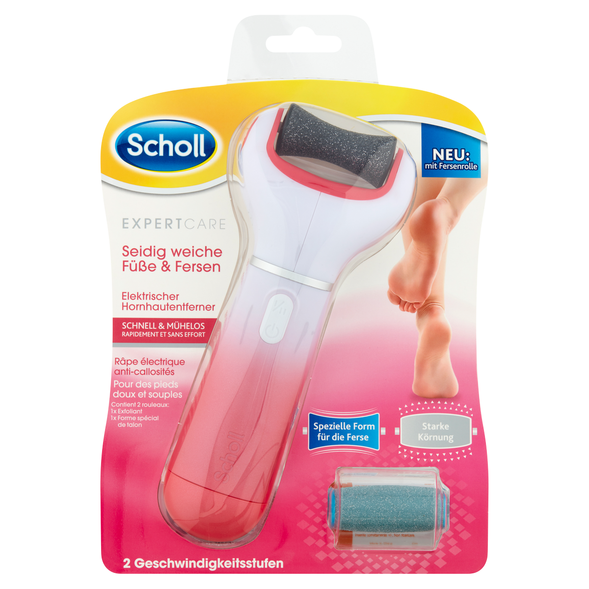 Scholl Elektrický pilník na chodidla + 2 rotační hlavice Velvet Scholl