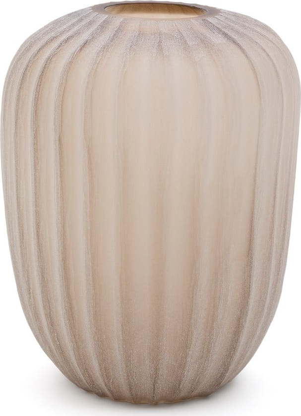 Béžová skleněná váza (výška 27 cm) Lumia – Kave Home