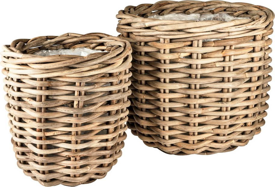 Ratanové květináče v sadě 2 ks ø 52 cm Vida – Villa Collection
