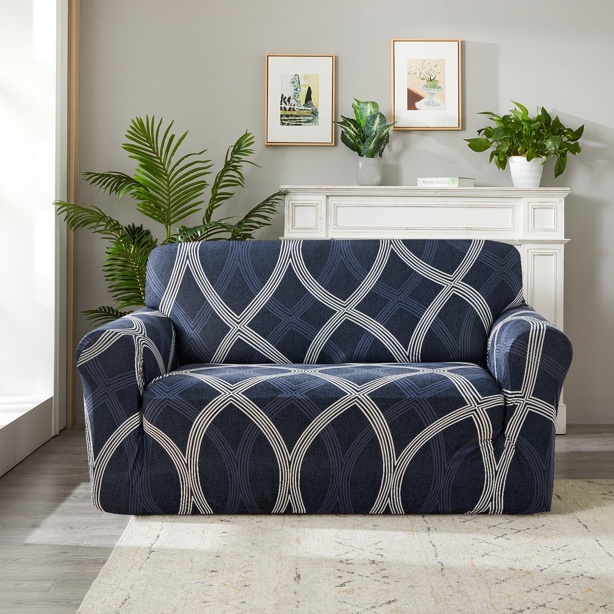 4Home Napínací potah na dvojkřeslo Elegant modrá