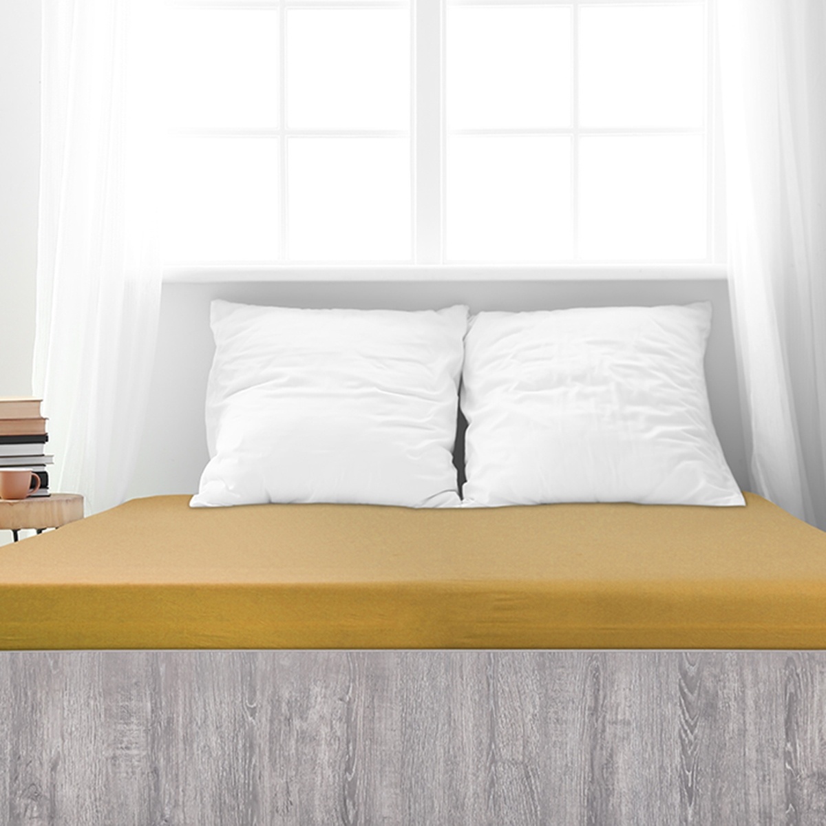 4Home froté prostěradlo Ideál hořčicová