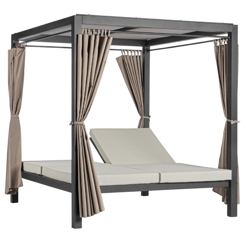 Béžové zahradní dvojlehátko Bizzotto Dream