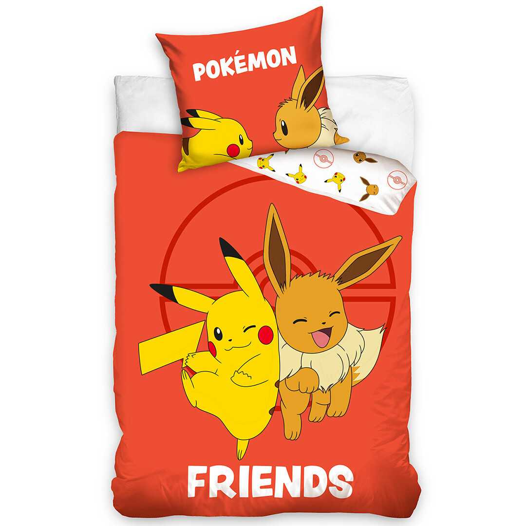 Carbotex Dětské povlečení Pokémon Eeve a Pikachu