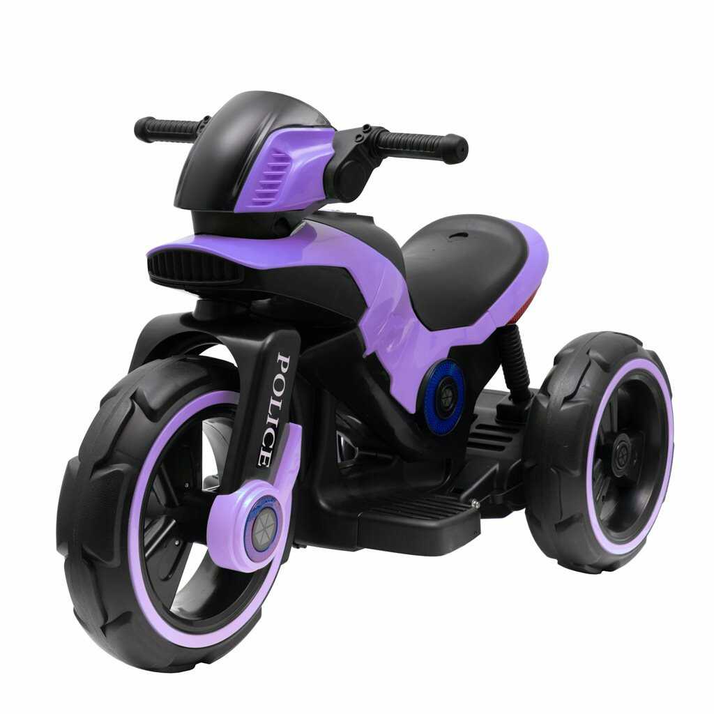 Dětská elektrická motorka Baby Mix POLICE fialová Baby Mix