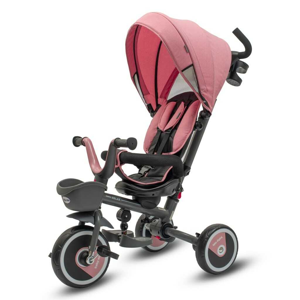 Dětská tříkolka Baby Mix 5v1 RELAX 365° růžová Baby Mix