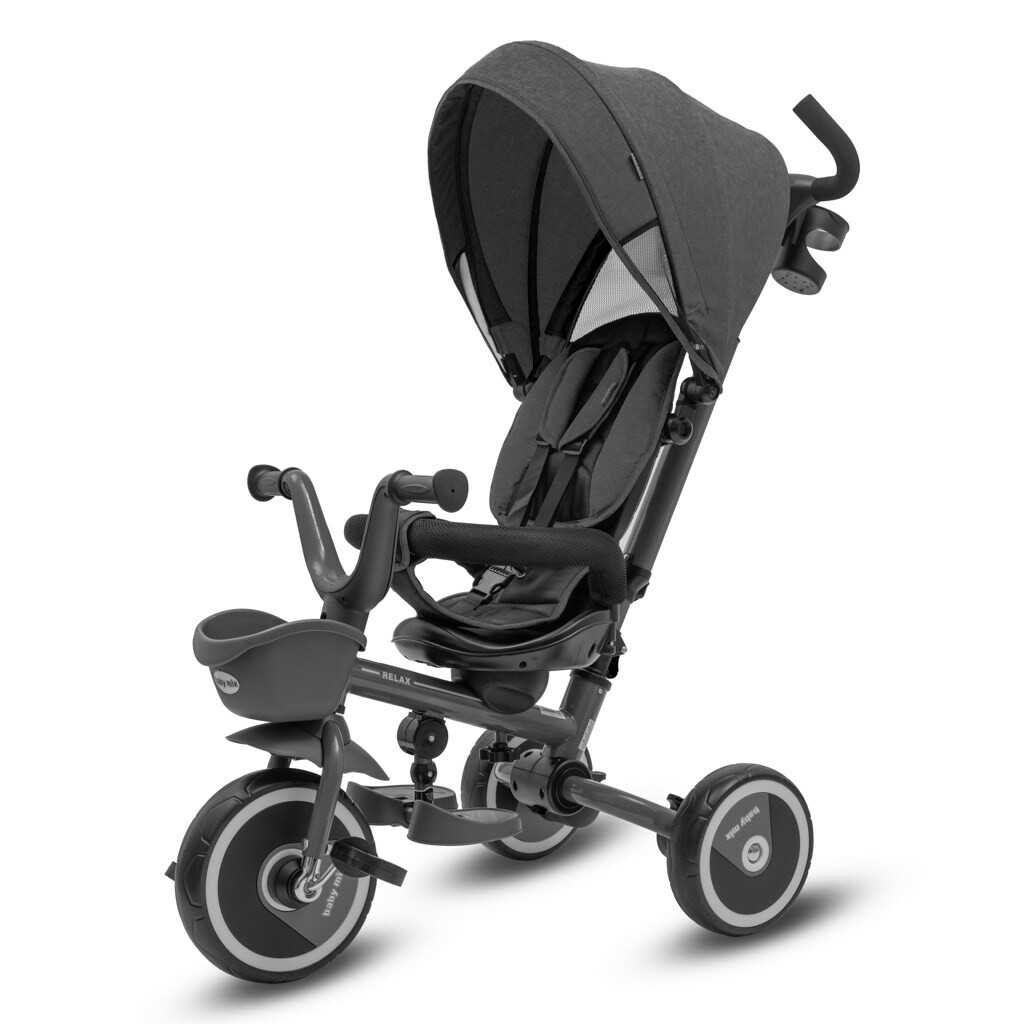 Dětská tříkolka Baby Mix 5v1 RELAX 365° šedá Baby Mix