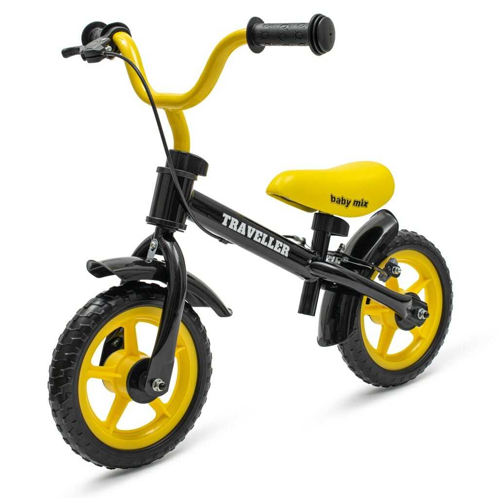 Dětské balanční kolo s brzdou Baby Mix Traveller černé Baby Mix