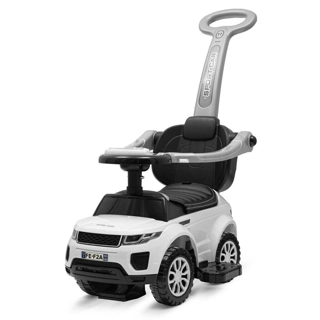 Dětské hrající odrážedlo s vodící tyčí SUV 3v1 Baby Mix Prime bílé Baby Mix