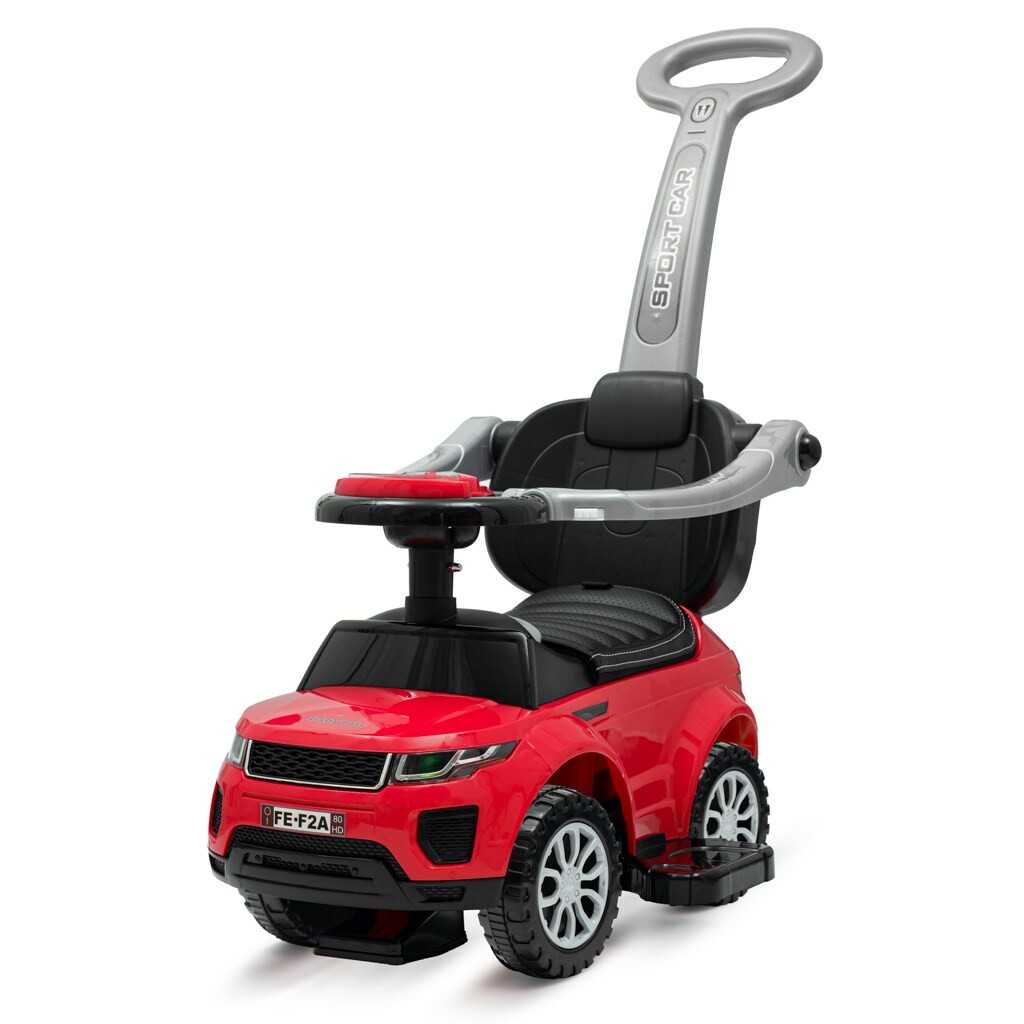 Dětské hrající odrážedlo s vodící tyčí SUV 3v1 Baby Mix Prime červené Baby Mix