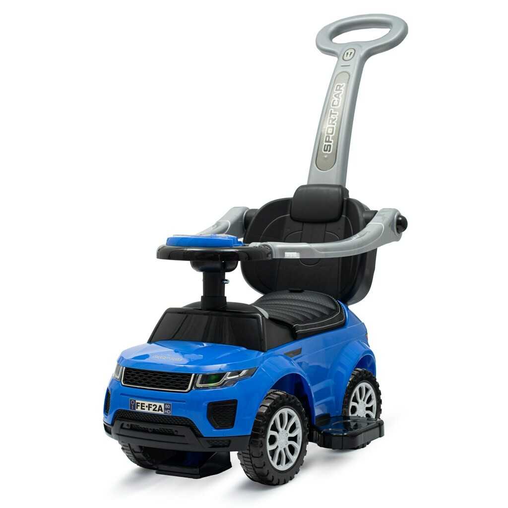 Dětské hrající odrážedlo s vodící tyčí SUV 3v1 Baby Mix Prime modré Baby Mix