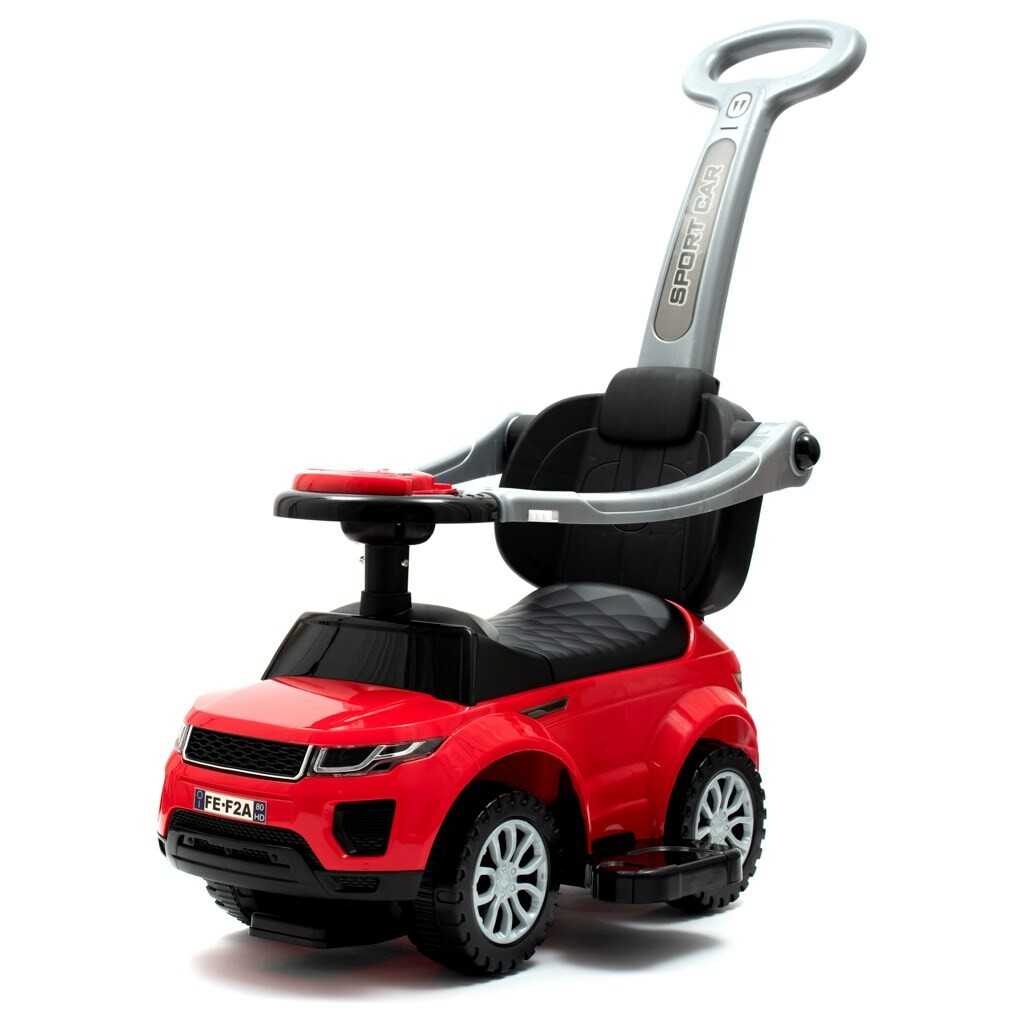 Dětské hrající odrážedlo s vodící tyčí SUV 3v1 Baby Mix červené Baby Mix