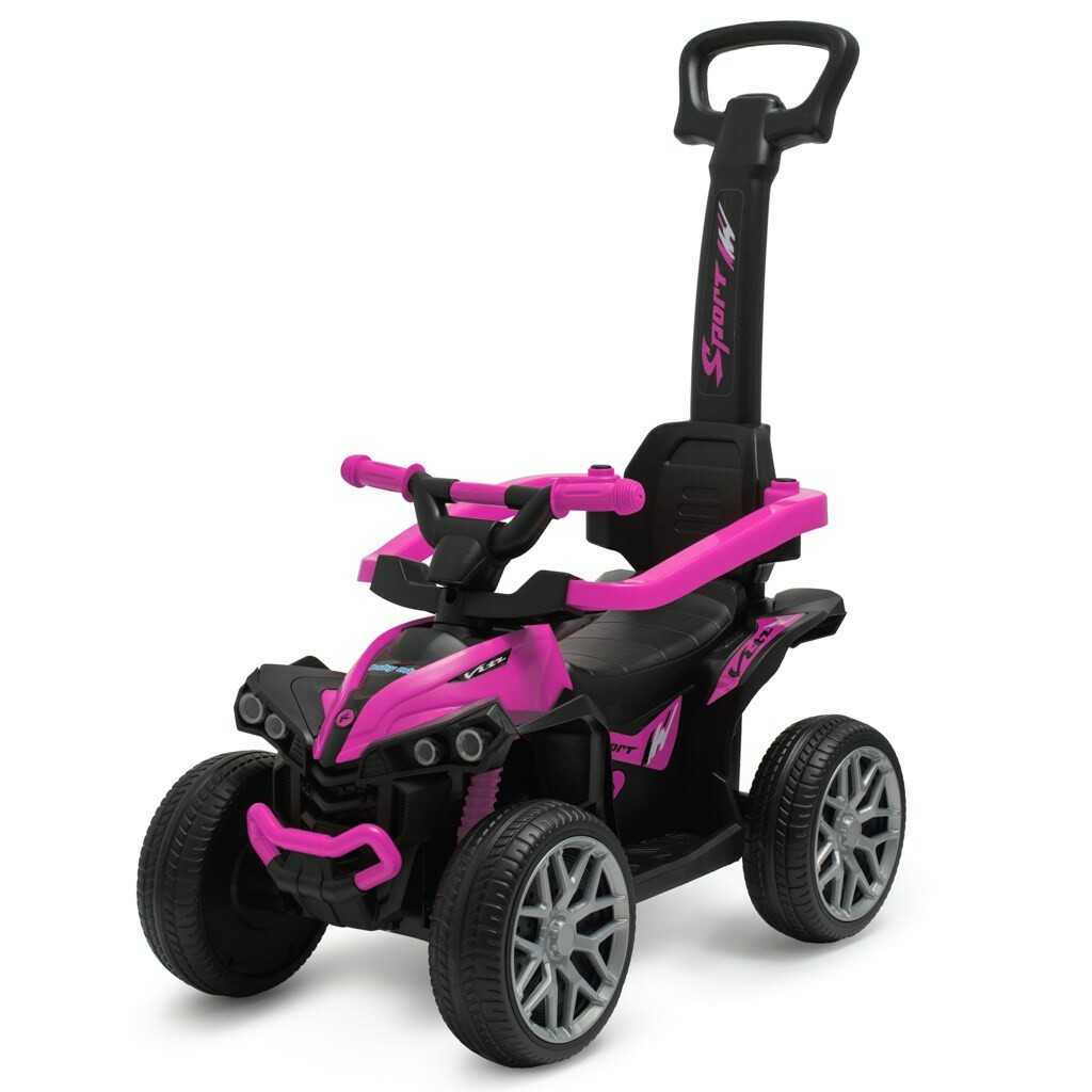 Dětské odrážedlo Baby Mix Mega Prime EVA s vodící tyčí růžové Baby Mix