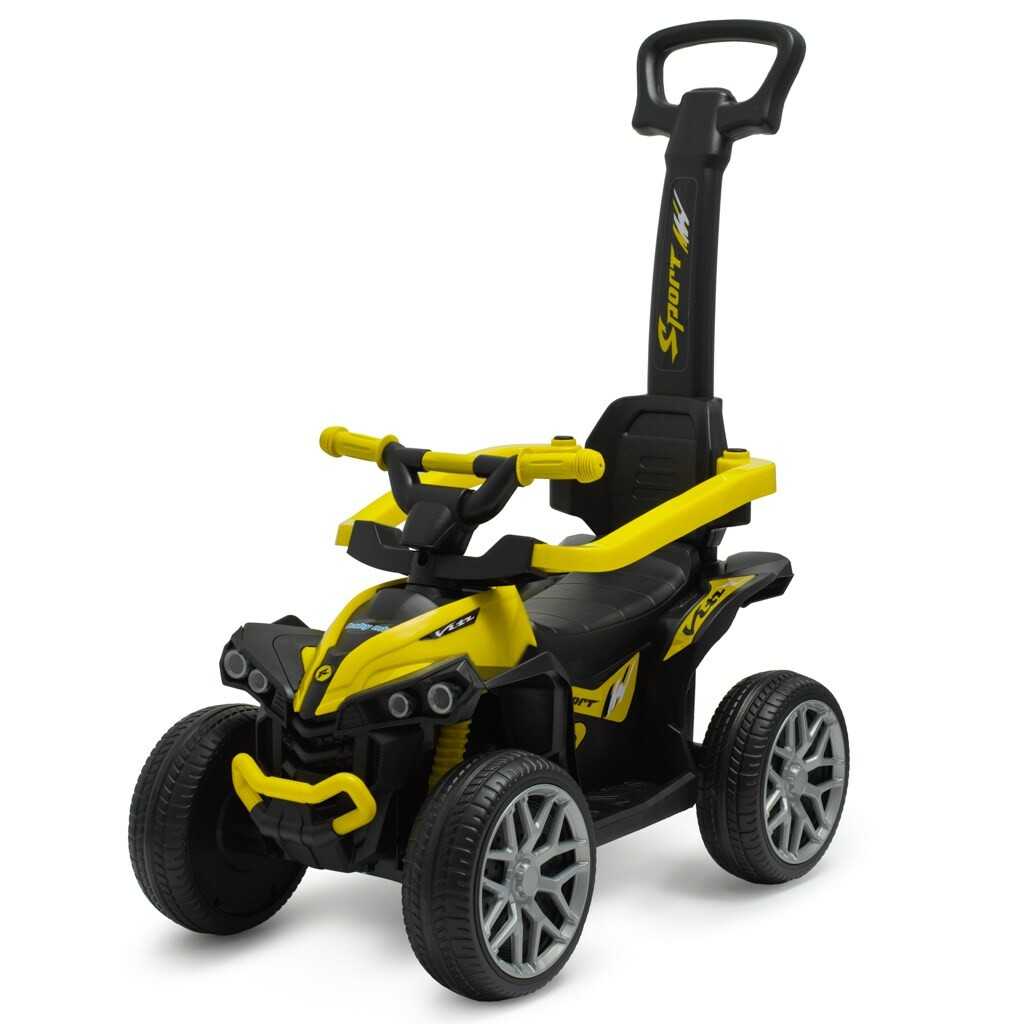 Dětské odrážedlo Baby Mix Mega Prime EVA s vodící tyčí žluté Baby Mix
