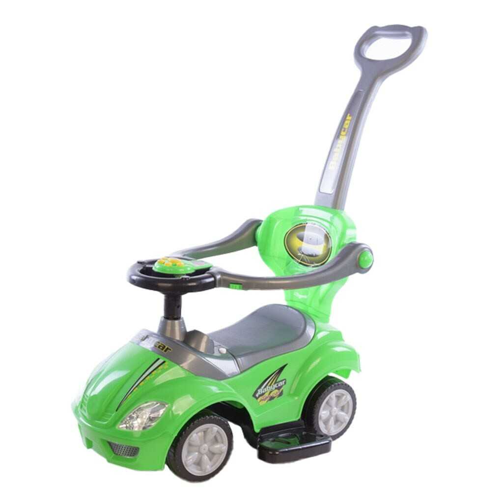 Dětské odrážedlo s vodící tyčí 3v1 Baby Mix Mega Car zelené Baby Mix