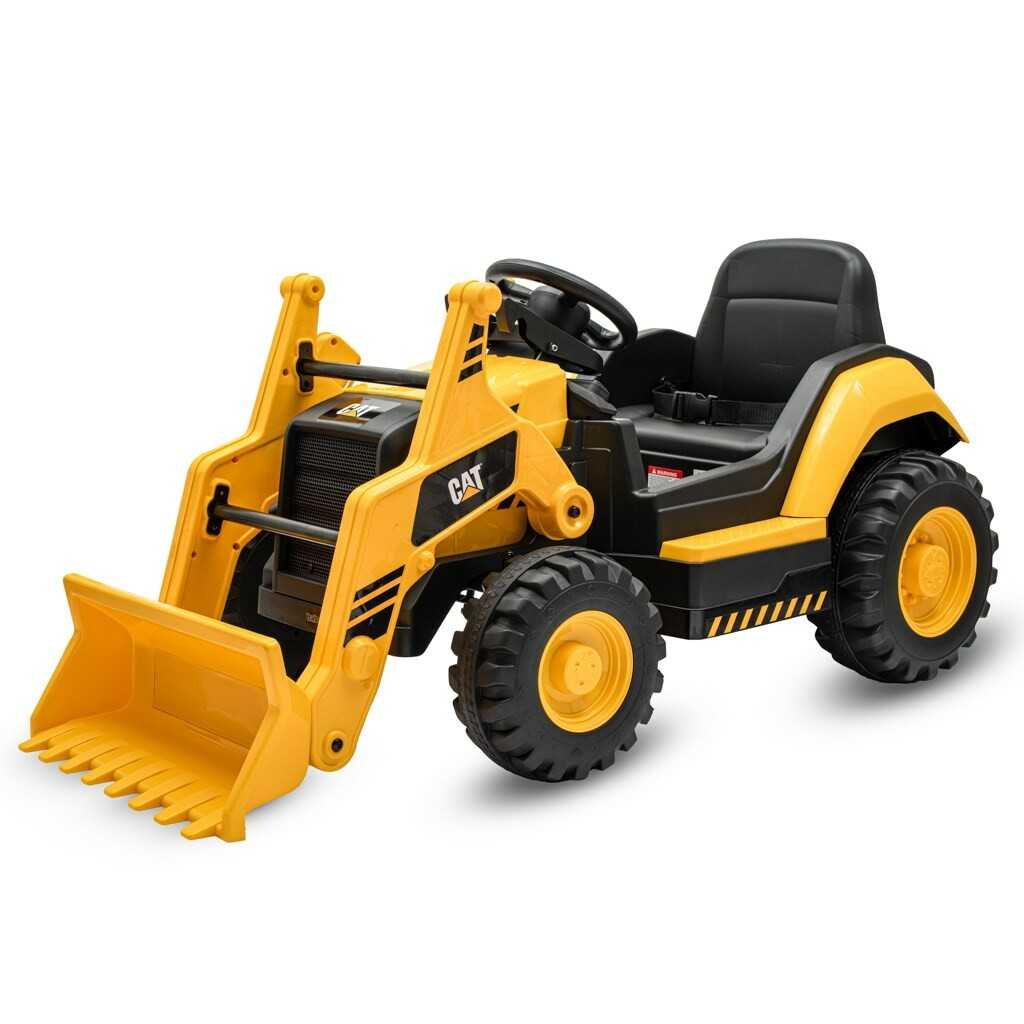 Dětský elektrický traktor Baby Mix CAT žlutý Baby Mix