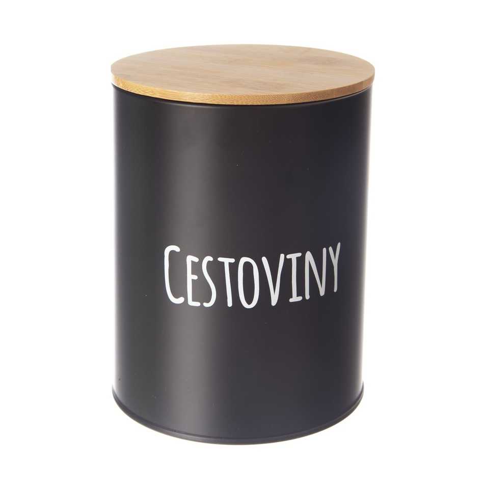 Dóza plech/bambus pr. 13 cm Cestoviny BLACK SK Orion