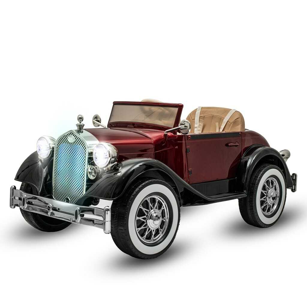 Elektrické autíčko Retro 4x4 Baby Mix lakované červené Baby Mix