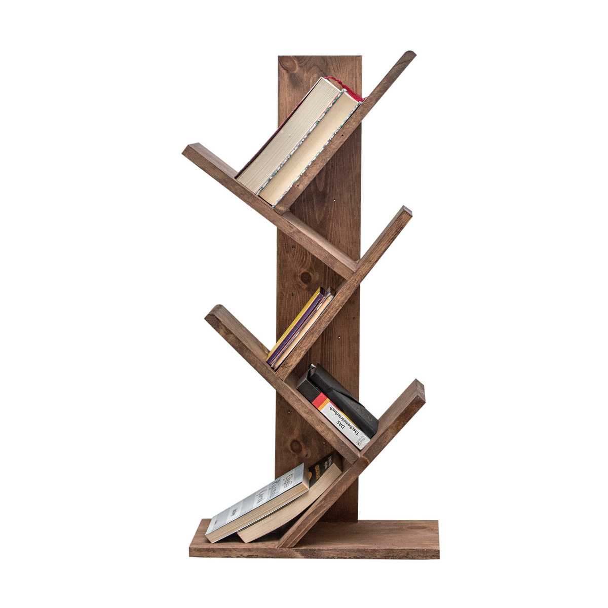 Knihovna Cemo Wooden Walnut