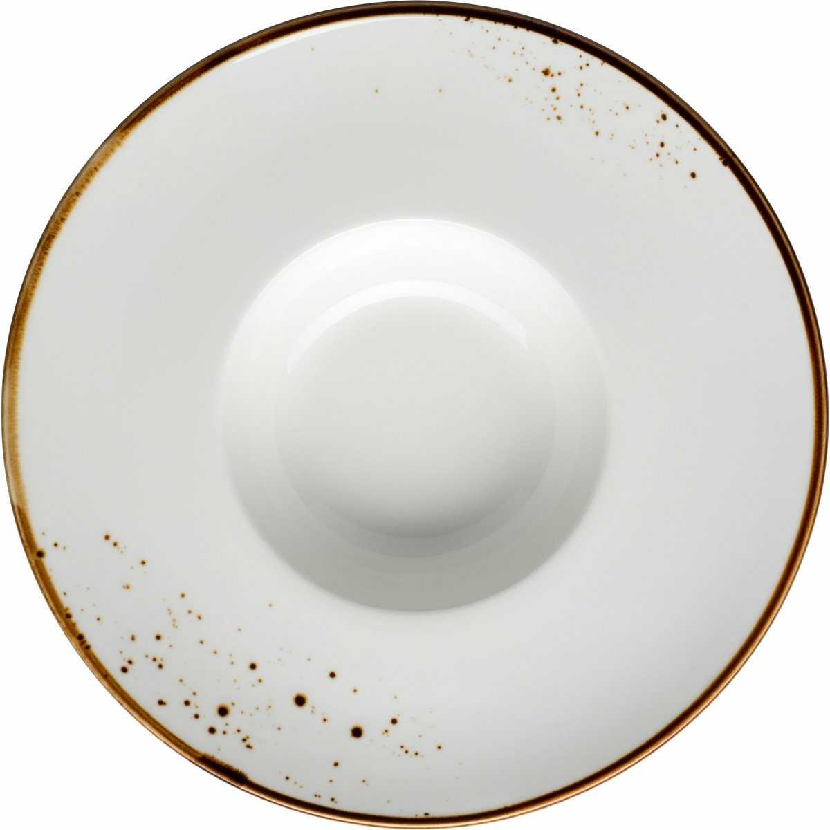 Mäser Gurmánský talíř Pintar White hnědé tečky 26 cm Mäser