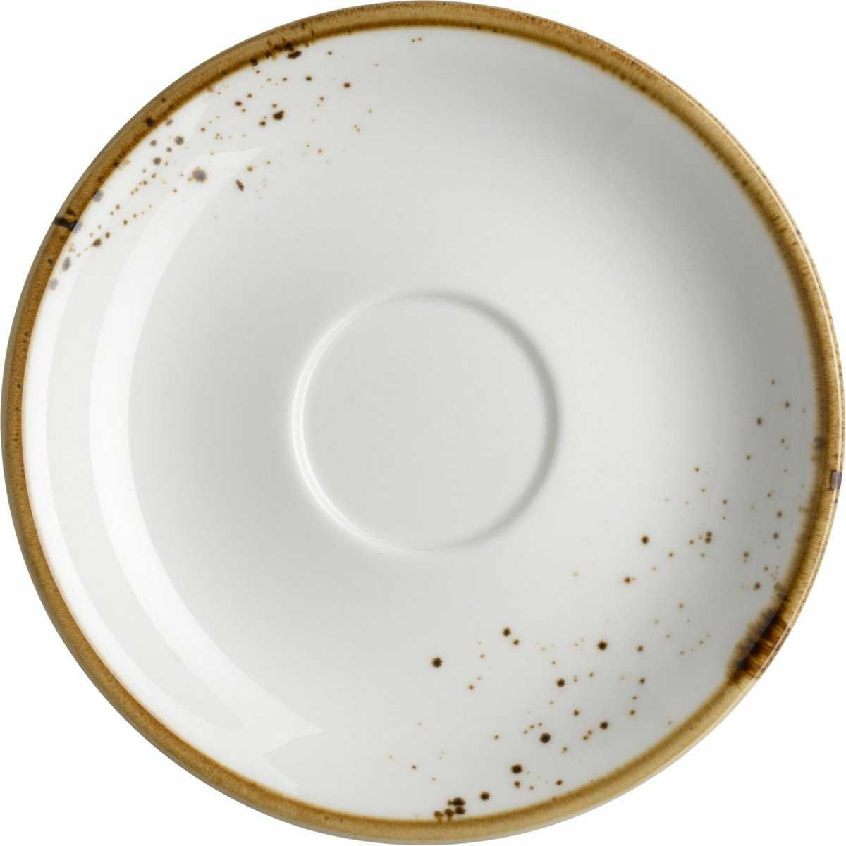 Mäser Podšálek na espresso Pintar White hnědé tečky 13 cm