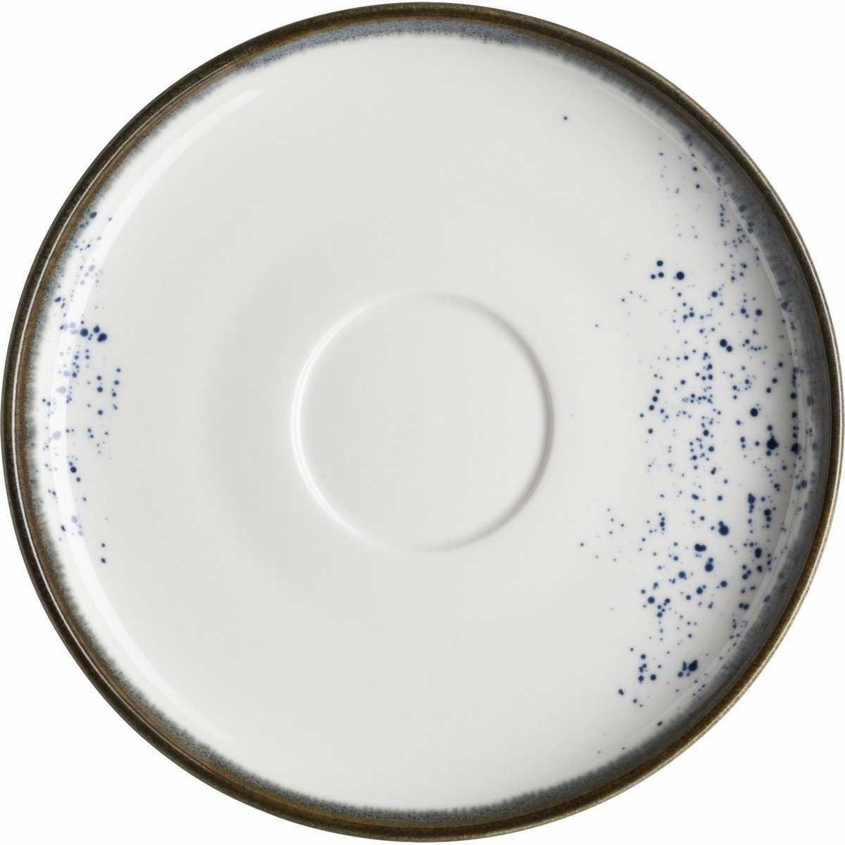 Mäser Podšálek na kávu Pintar White modré tečky 14 cm