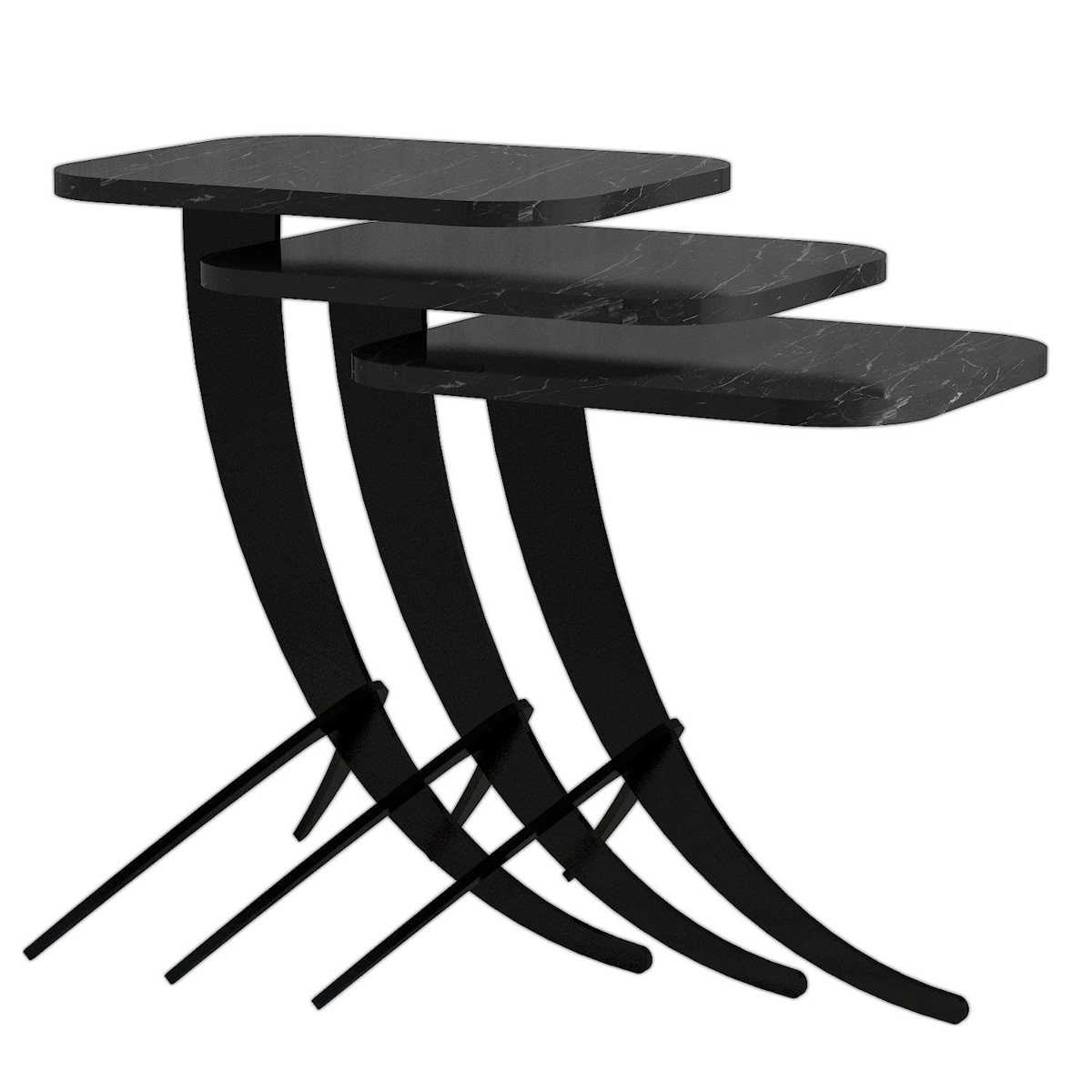 Odkládací stolek Pion Black Marble