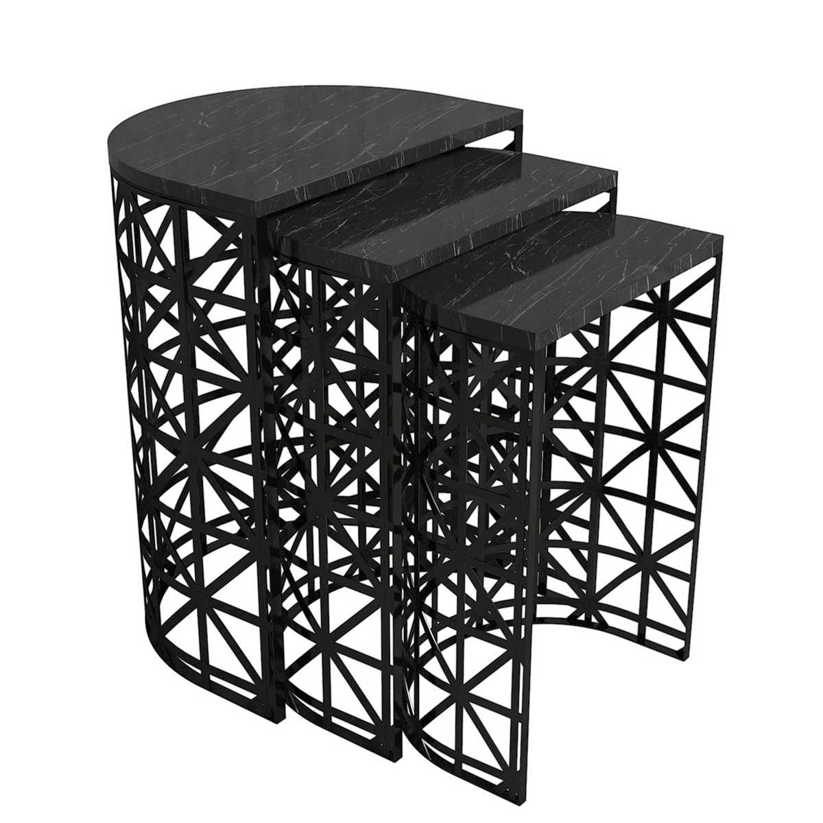 Odkládací stolek Stil Black Marble