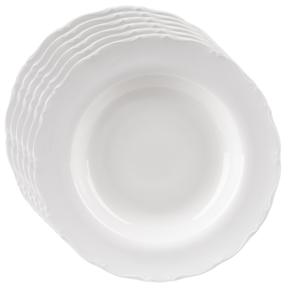 Orion Sada porcelánových hlubokých talířů Mona lem 6 ks