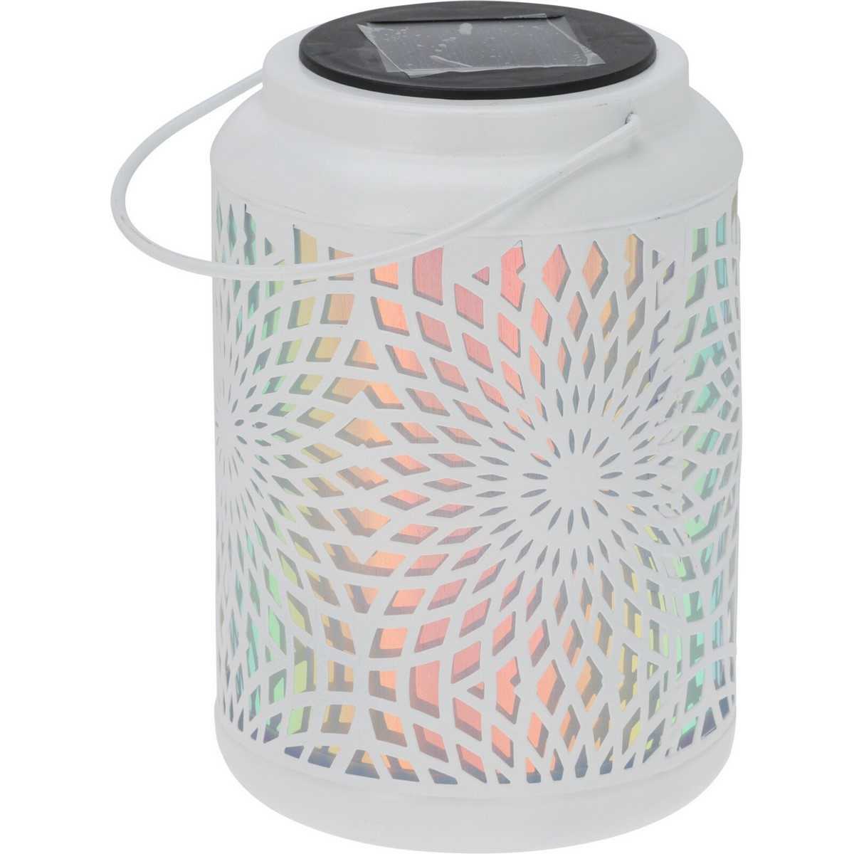 Solární LED lampa Mandala bílá