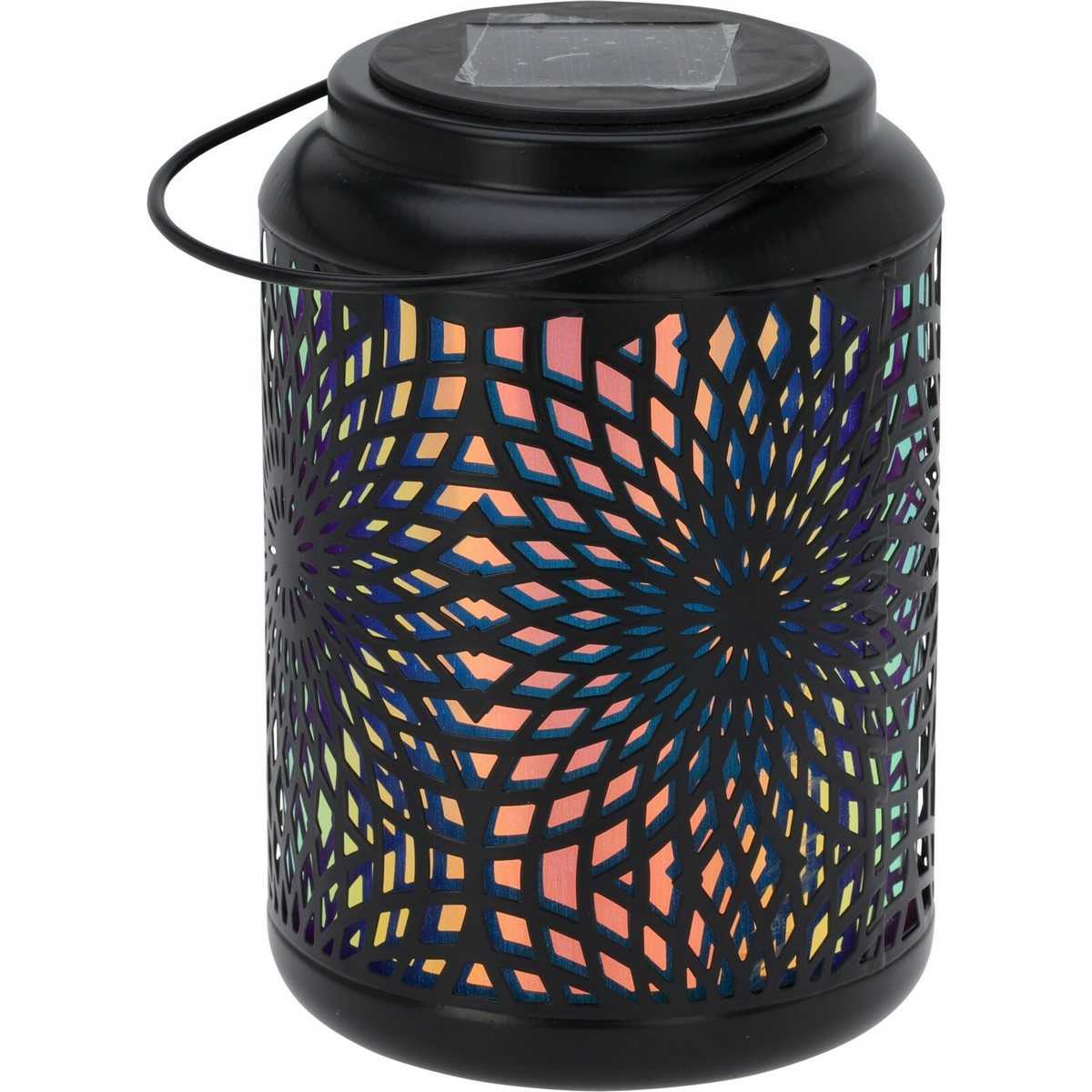 Solární LED lampa Mandala černá