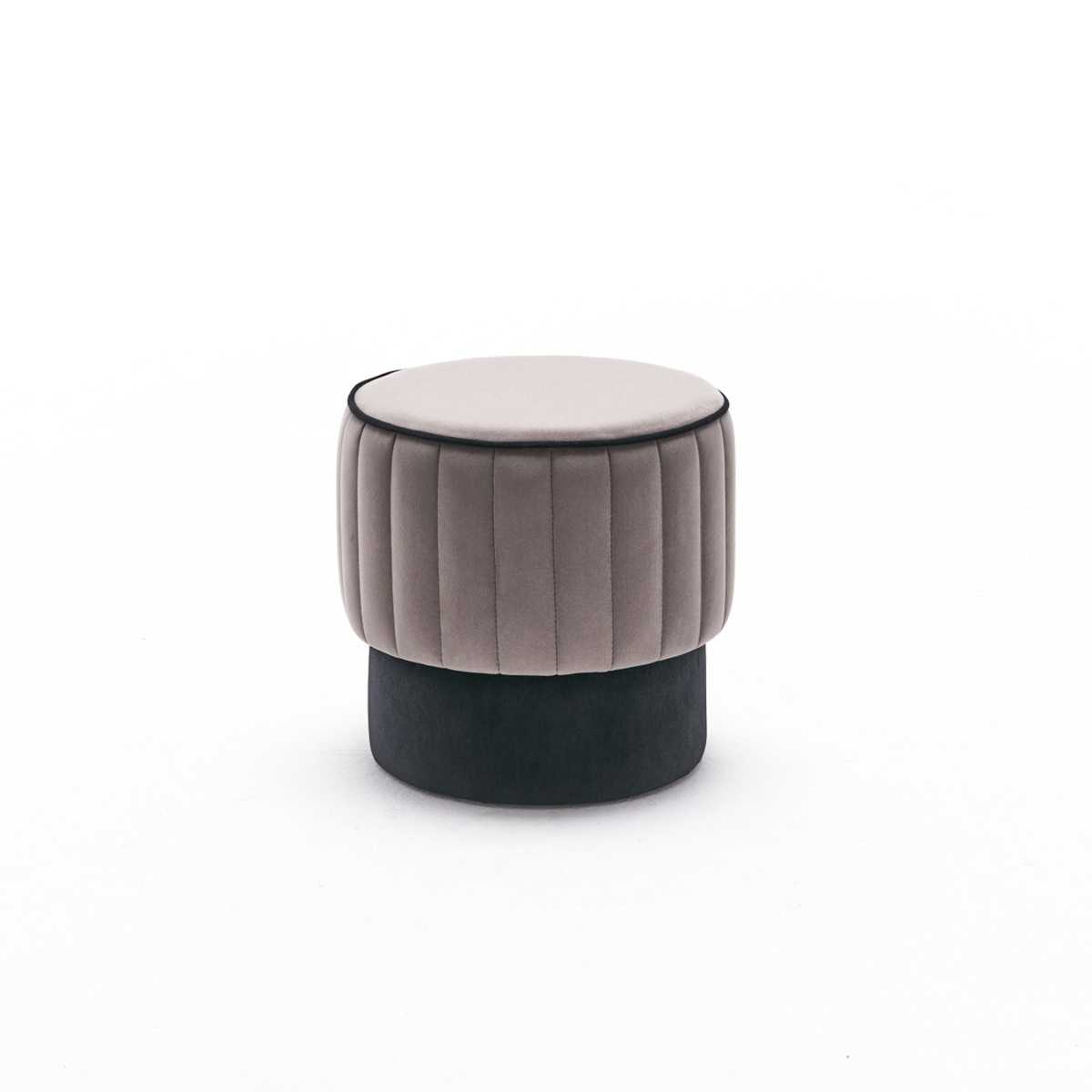 Taburet Rose Puf Grey
