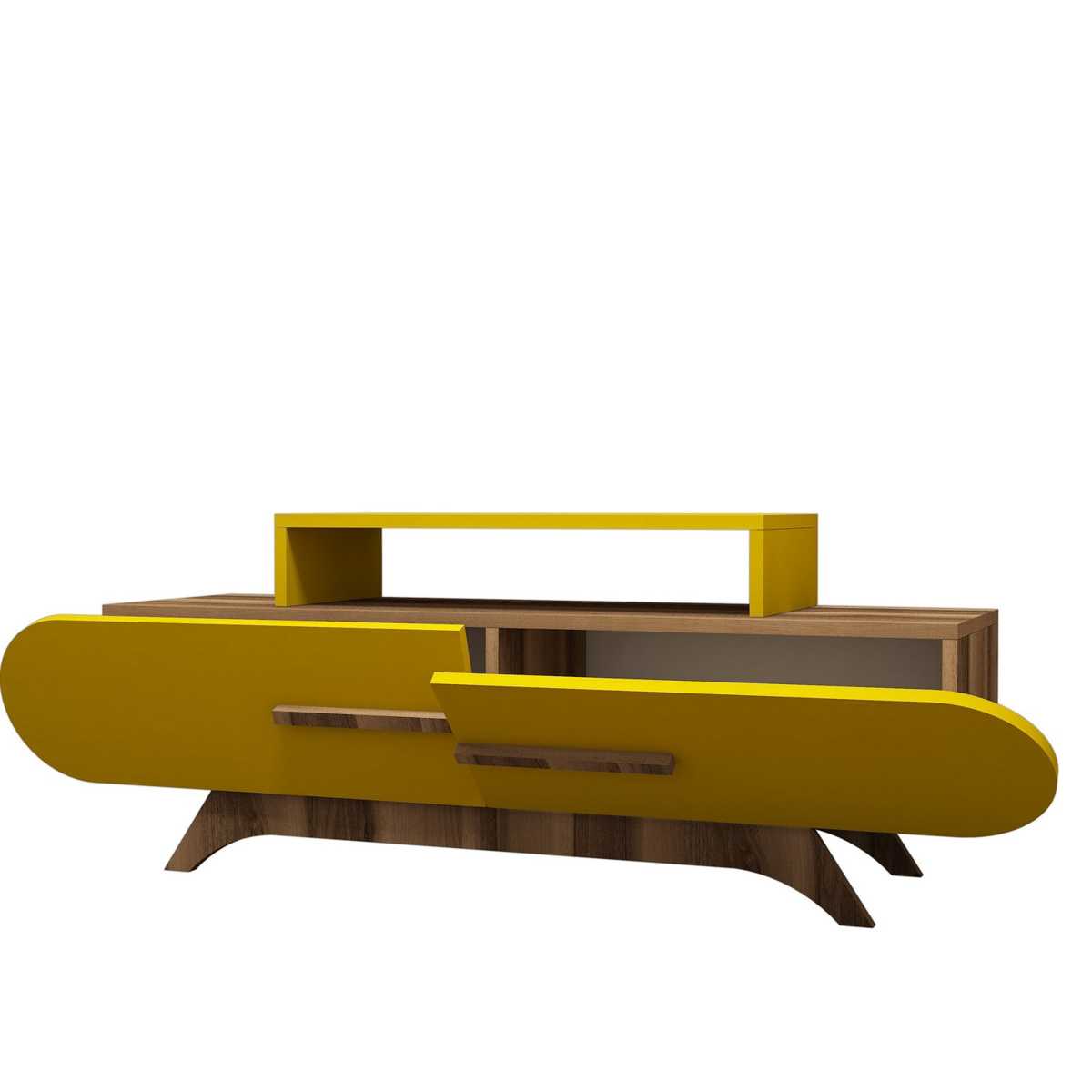 Televizní stolek Rose Walnut Yellow